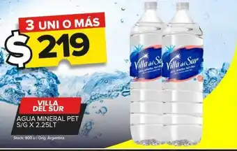 Carrefour Maxi Agua mineral villa del sur x 2.25l oferta