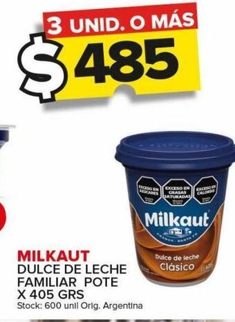 Carrefour Maxi Dulce de leche milkaut x 405g oferta