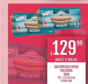 Supermercados Todo Salchichas Viena Paladini 6un oferta