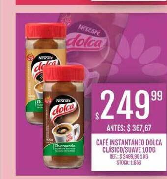 Supermercados Todo Café Instantáneo Dolca Clásico Suave oferta