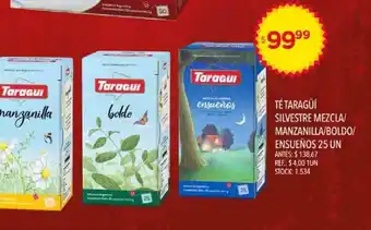 Supermercados Todo Té Taragüí Silvestre Mezcla Manzanilla Boldo Ensueños oferta