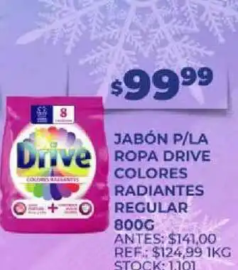 Supermercados Todo Jabón P La Ropa Drive Colores Radiantes Regular 800g oferta