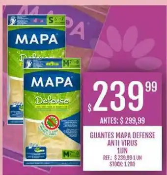 Supermercados Todo Guantes Mapa Defense Anti Virus 1un oferta