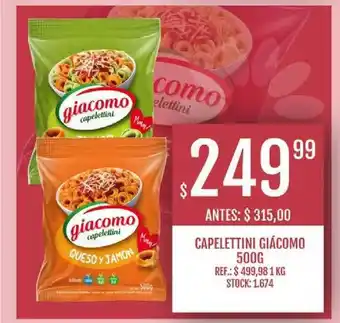 Supermercados Todo Capelettini Giácomo 500g oferta