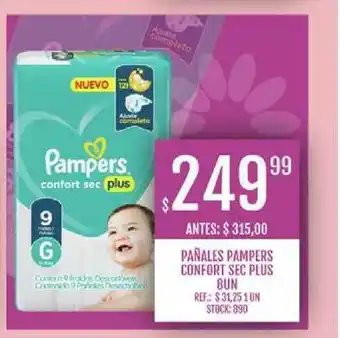 Supermercados Todo Pañales Pampers Confort Sec Plus 8un oferta