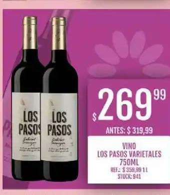 Supermercados Todo Vino Los Pasos Varietales 750ml oferta