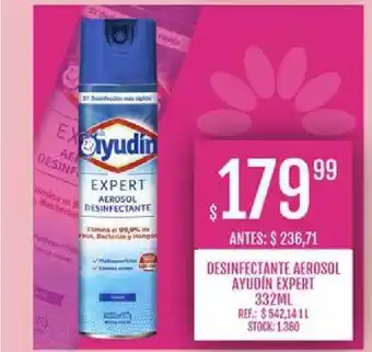 Supermercados Todo Desinfectante Aerosol Ayudín Expert 332ml oferta