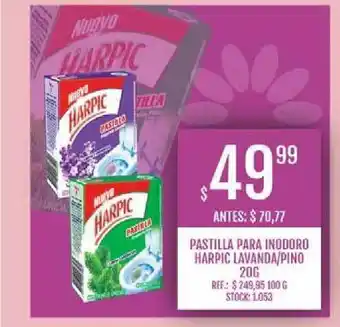 Supermercados Todo Pastilla Para Inodoro Harpic Lavanda Pino 20g oferta