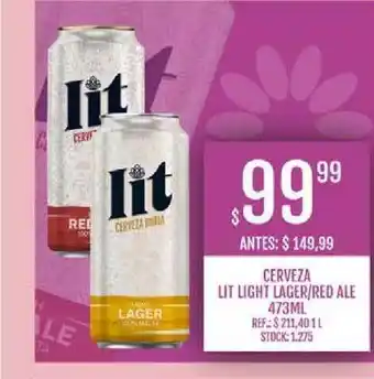 Supermercados Todo Cerveza Lit Light Lager Red Ale 473ml oferta