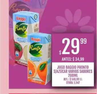 Supermercados Todo Jugo Baggio Pronto S Azúcar 200ml oferta