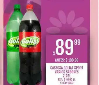 Supermercados Todo Gaseosa Goliat Sport Varios Sabores 2,25L oferta