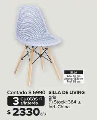 Carrefour Silla De Living gris oferta