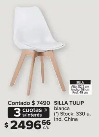 Carrefour Silla Tulip blanca oferta