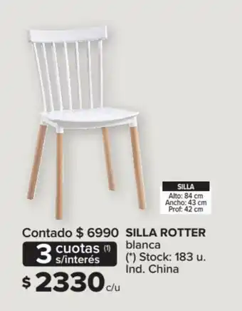Carrefour Silla Rotter blanca oferta