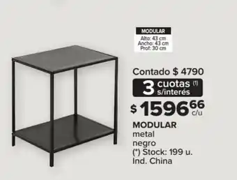 Carrefour Modular metal negro oferta