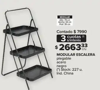 Carrefour Modular Escalera plegable acero negro oferta