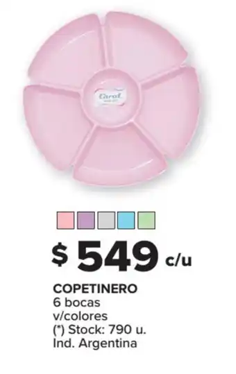 Carrefour Copetinero 6 bocas v/colores oferta