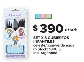 Carrefour Set x 3 Cubiertos Infantiles oferta
