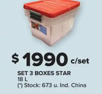 Carrefour Set 3 Boxes Star 18L oferta