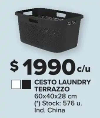 Carrefour Cesto Laundry Terrazzo 60x40x28cm oferta