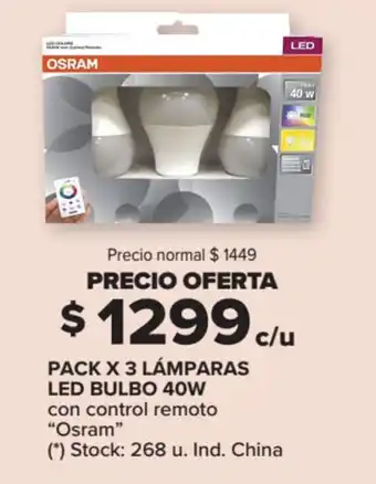 Carrefour Pack x 3 Lámparas LED Bulbo 40w oferta