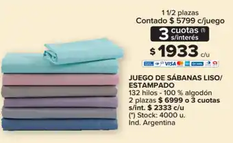 Carrefour Juego De Sábanas Liso/Estampado oferta