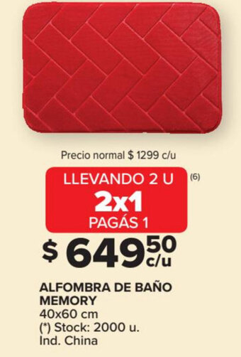 Carrefour Alfombra De Baño Memory oferta