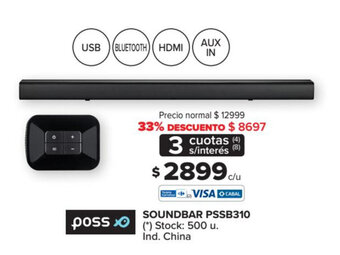 Carrefour Poss Soundbar PSSB310 oferta