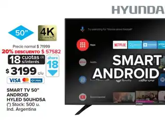 Carrefour Smart Tv 50" Android Hyled 50uhd5a oferta