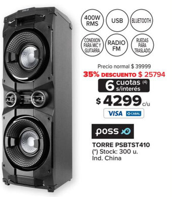 Carrefour Poss Torre Psbtst410 oferta