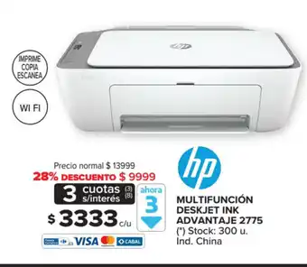 Carrefour Hp Multifunción Deskjet Ink Advantaje 2775 oferta
