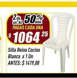 Supermercados Comodin Silla Reina Cocina Blanca x 1un oferta