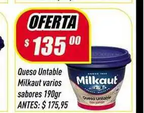 Supermercados Comodin Queso Untable Milkaut 190gr oferta
