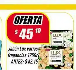Supermercados Comodin Jabón Lux Varias Fragancias 125gr oferta
