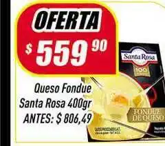 Supermercados Comodin Queso Fondue Santa Rosa 400gr oferta