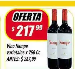 Supermercados Comodin Vino Nampe Varietales x 750cc oferta