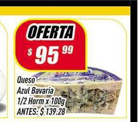 Supermercados Comodin Queso Azul Bavaria 1 2 Horm x 100g oferta