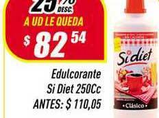 Supermercados Comodin Edulcorante Si Diet 250cc oferta