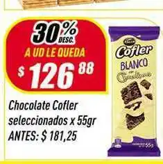 Supermercados Comodin Chocolate Cofler Seleccionados x 55gr oferta