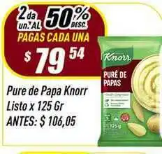 Supermercados Comodin Pure De Papa Knorr Listo x 125gr oferta