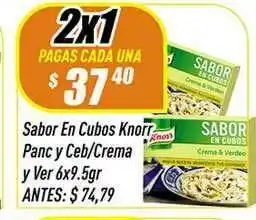 Supermercados Comodin Sabor En Cubos Knorr Pac Y Ceb Cram Y Ver 6x9.5gr oferta