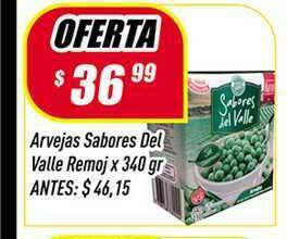 Supermercados Comodin Arvejas Sabores Del Valle Remoj x 340gr oferta