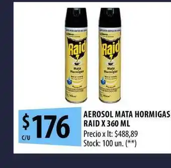 Punto Mayorista Raid Aerosol Mata Hormigas x 360ml oferta