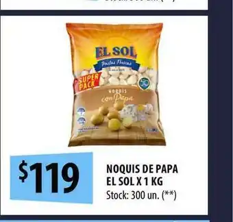 Punto Mayorista Noquis De Papa El Sol x 1kg oferta