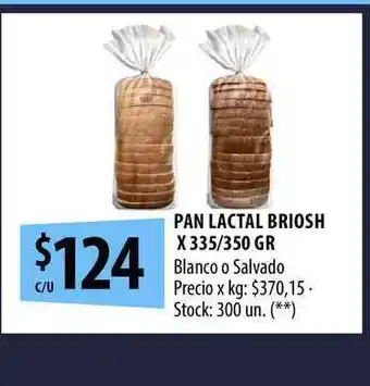 Punto Mayorista Pan Lactal Briosh x335/350gr oferta