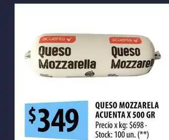 Punto Mayorista Queso Mozzarela Acuenta x 500gr oferta