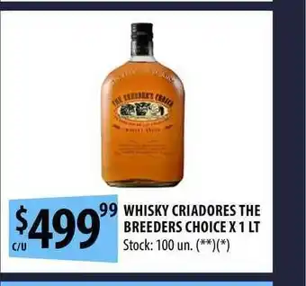 Punto Mayorista Whisky Criadores The Breeders Choice x 1lt oferta