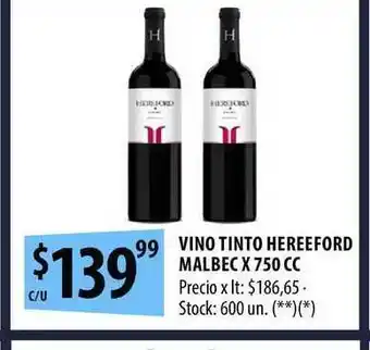 Punto Mayorista Vino Tinto Hereeford Malbec x 750cc oferta