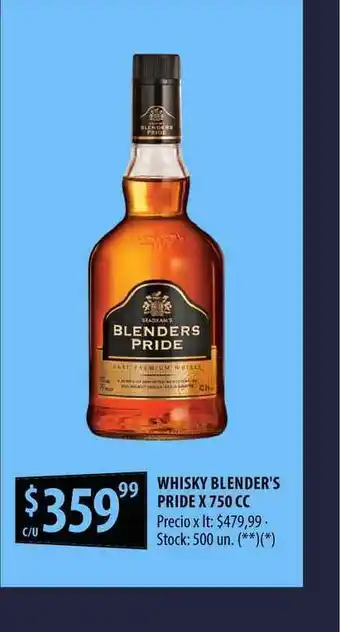 Punto Mayorista Whisky Blender's Pride x 750cc oferta