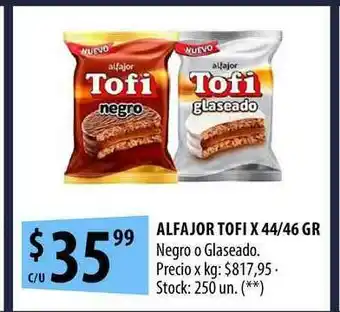Punto Mayorista Alfajor Tofi x 44/46gr oferta
